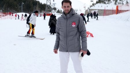 Kayakla atlamada “Uçan Türk”, hayallerini yaşadı